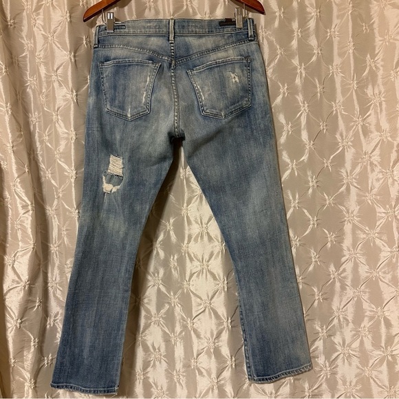 Citizens of Humanity Dylan Drop Rise Cropped Jeans Destroyed Distressed Straight - Picture 4 of 12